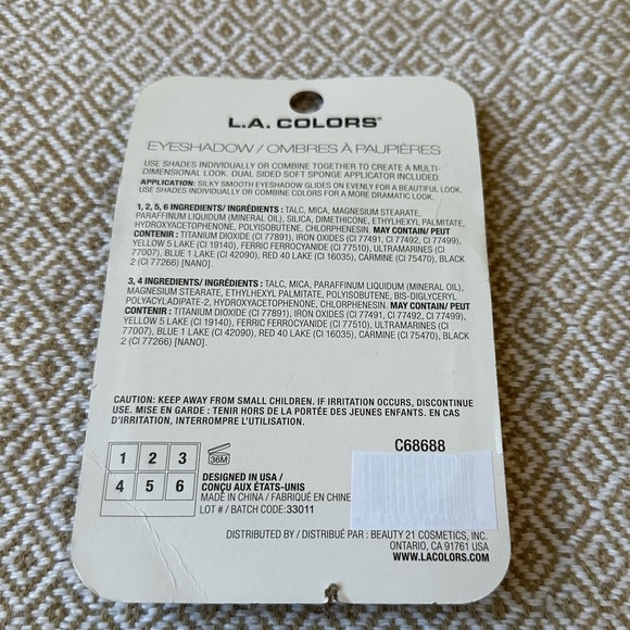 🌟3/$20🌟 L.A. Colors Eyeshadow 6 Color Eyeshadow - Picture 2 of 2